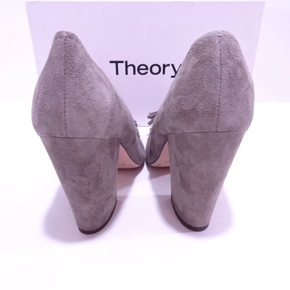 Theory grey suede